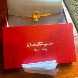 Grey ferragammo wallet